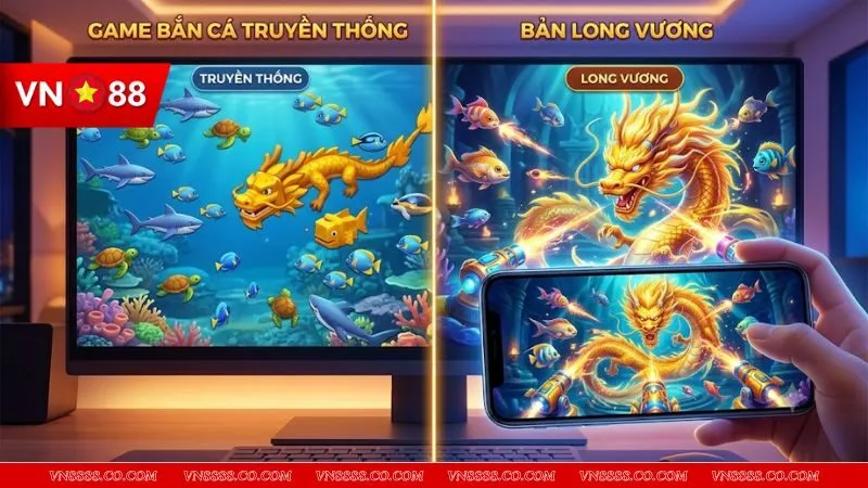 Bảng so sánh cơ chế Boss rồng vàng giữa game bắn cá Long Vương và các phiên bản khác khi thực hiện mẹo săn rồng vàng trong game