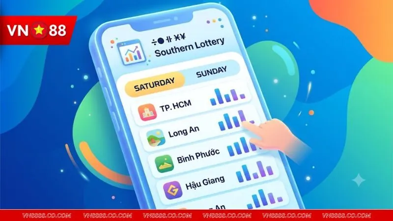 Giao diện điện thoại hỗ trợ cách thống kê tần suất lô tô cuối tuần mn hiệu quả nhất.