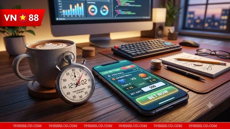 Đồng hồ đếm ngược gợi ý thời gian mỗi phiên chơi để giữ kỷ luật và duy trì sự tỉnh táo
