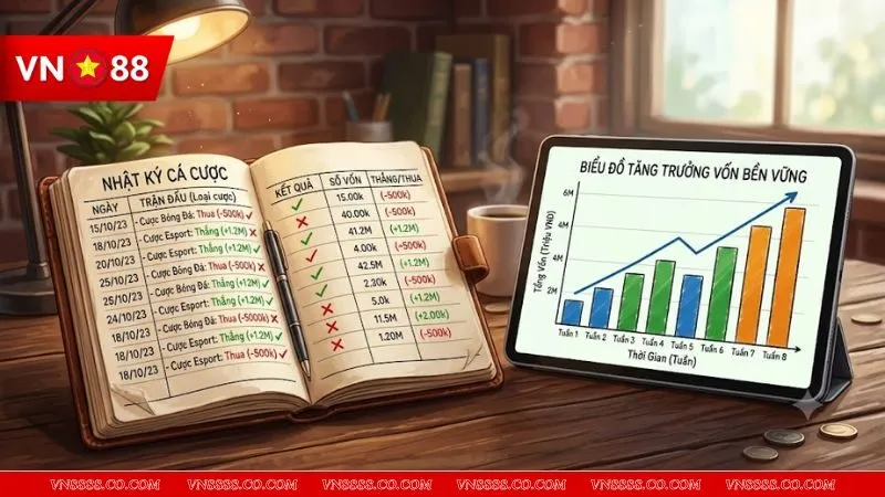 Ghi chép nhật ký và theo dõi tiến độ là mẹo chia phiên chơi để giữ kỷ luật hiệu quả trong dài hạn