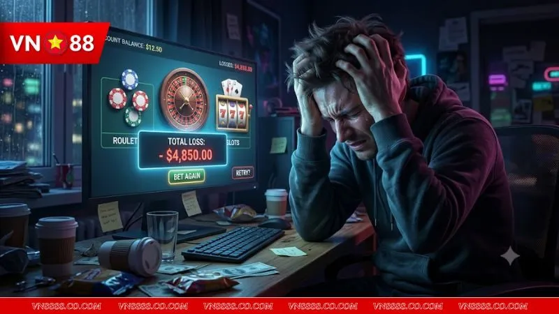 Người chơi cảm thấy căng thẳng khi không biết cách chơi casino trực tuyến không bị cuốn dẫn đến mất kiểm soát